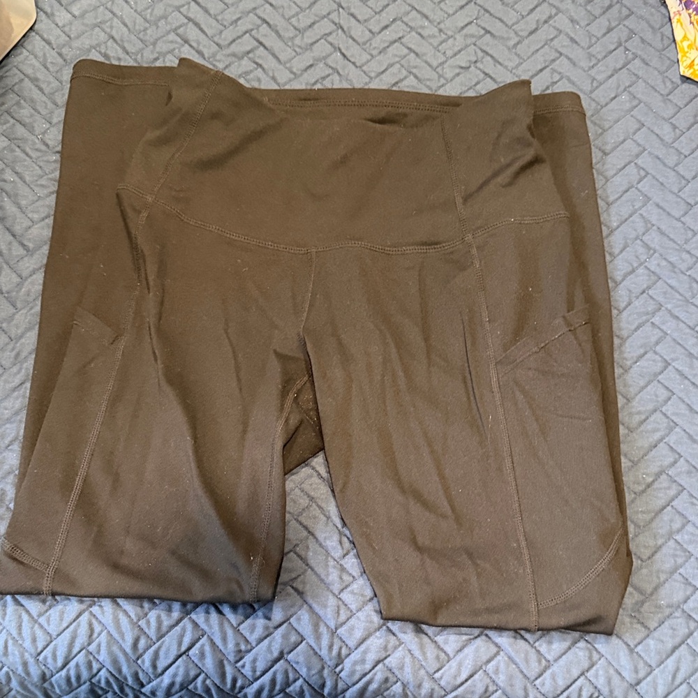 CRZ Yoga Black Leggings with Pockets